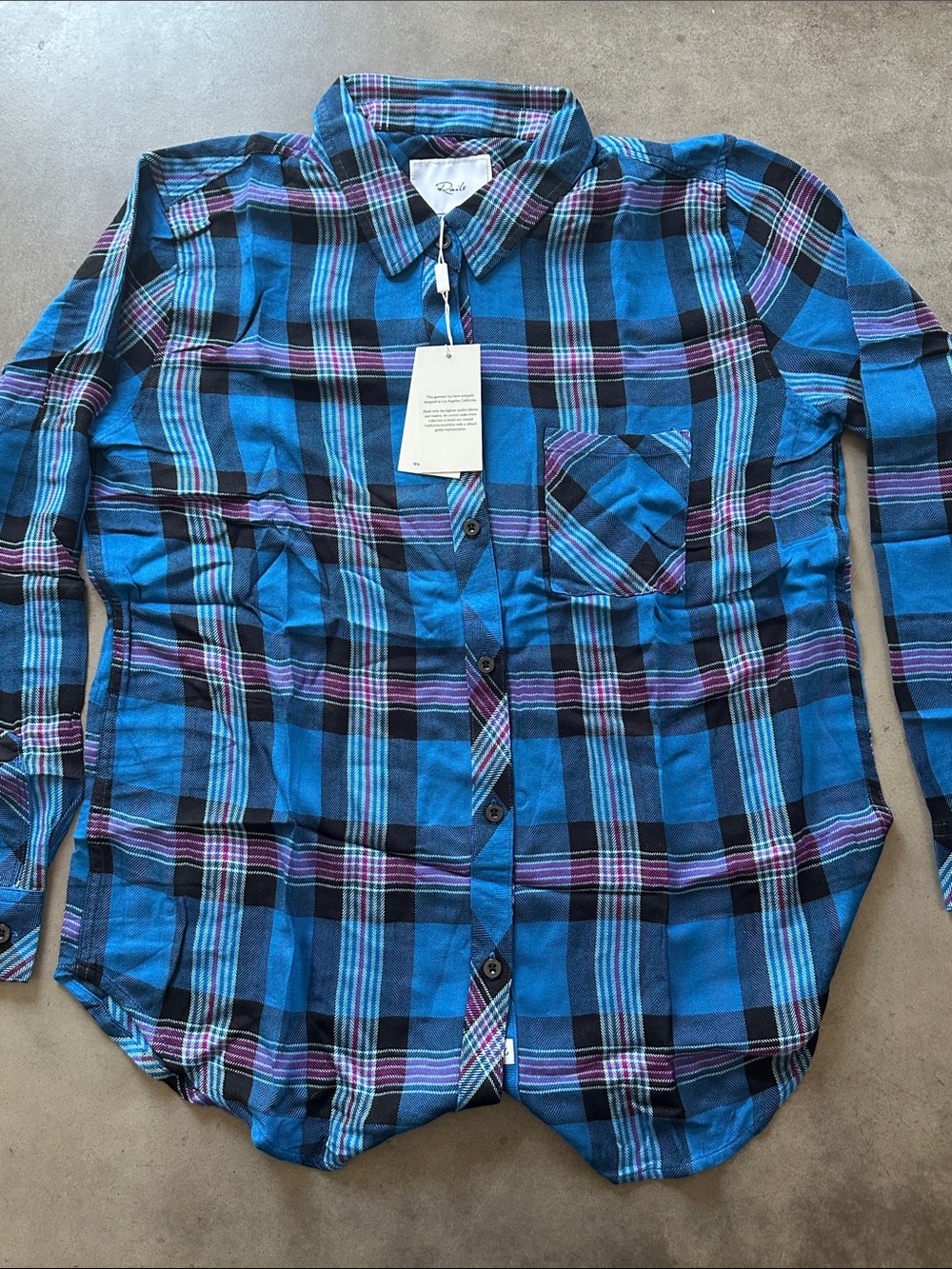 RAILS | Hunter Button Up Shirt - Cobalt Magenta - Picture 6 of 8